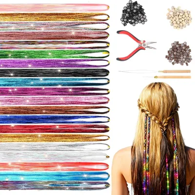 Image de Kit d'extensions de cheveux colorées pour enfants