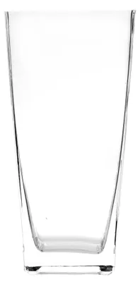 Glasvase, quadratisch, 10x10x20 cm, transparent