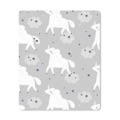 Produktbild von MuchoWow® Mauspad Mousepad Mädchen - Einhorn - Muster 19x23 cm - Mousepads - Maus Mat - Pad - Mausunterlage - Mauspads - Spielen