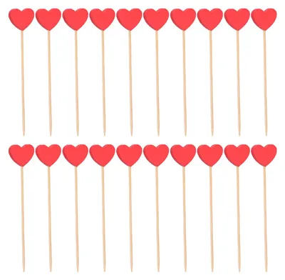 Obrázek produktu pro 20pcs Poplar Skewers Delicacy Red Durability Cute DIY Easter Decoration for Birthday Party Wedding