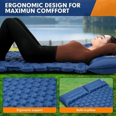 Zdjęcie produktu dla Podwójny materac turystyczny 120 x 200 cm, izolowany, ultralekki, do namiotu