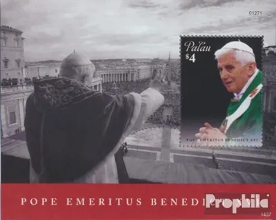 Produktbild von Briefmarken Palau-Inseln 2014 Mi Block324 (kompl.Ausg.) postfrisch Papst Benedikt XVI.
