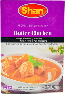 Produktbild von Shan Butter Chicken – Würzmischung für Huhn in Buttersauce, 50 g