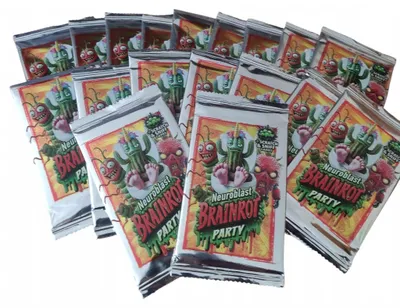 Image de Brainrot Neuroblast Party Blue Ocean Cards, 20 Packets (100 Cards)
