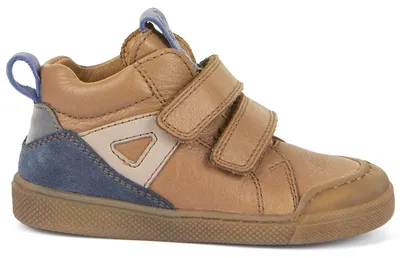 Produktbild von Froddo Rosario High Top Kinder Lederschuhe mit Klettverschluss Braun (Cognac), G2110134-4 - Gr. 27