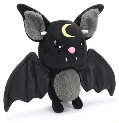 Produktbild von Halloween Fledermaus Plüschtier Kuscheltier Simulation Dekoration Geschenk Plüschfigur Party Ornament - Farbe: Schwarz