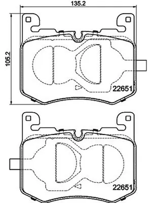 Produktbild von HELLA Bremsbeläge Satz Vorne Bremsklötze für JAGUAR F-PACE (X761) 8DB 355 040-641