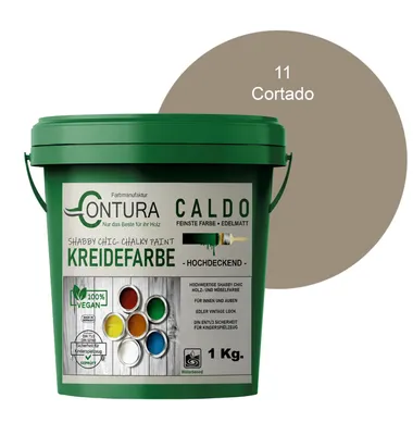 Produktbild von Contura BeGreen 1Kg. Kreidefarbe Shabby Chic Möbellack - 11 Cortado