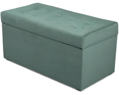 Produktbild von MG Design Polsterhocker Petrol 45x90 cm - Stauraum 100L, bis 300 kg, samtig-weich mit Schimmer, pflegeleicht, für Wohnzimmer & Flur
