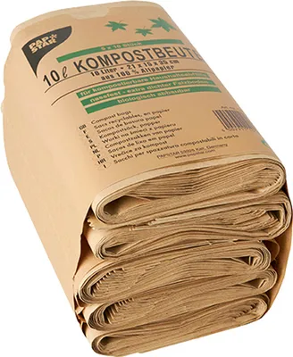 Produktbild von PAPSTAR Kompostbeutel braun 10 Liter 50 Stück