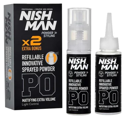 Immagine prodotto di Nishman | Hair Styling Powder - per uomo - 20 g + 20 g - per uso quotidiano - senza appesantire i capelli