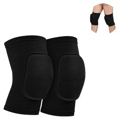Produktbild von Knieschoner - Größe: S - Knieverstärkung - Sport – Schutz - für Volleyball, Handball, Tanzen, Mountainbiking - Schwarz