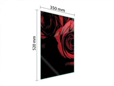 Produktbild von Glasschneidebrett 35x52 Rose