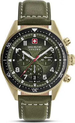 Produktbild von SWISS MILITARY HANOWA Herrenuhr Quarzuhr grün onesize Herren 43 SMWGC0003801, SMWGC0003802, SMWGC0003850