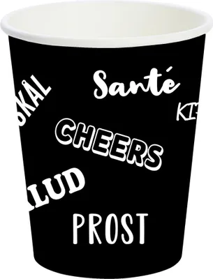 Produktbild von Duni Schnapsgläser Pappe Prost schwarz 60 ml - 20 Stk.