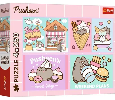 Zdjęcie produktu dla PUZZLE 4x250 Poznajcie Pusheena 13371