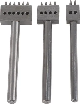 Zdjęcie produktu dla Dziurkacz do skóry, 3-częściowy, stalowy, 5 mm (2+4+6), do pasków, majsterkowania, obróbki skóry