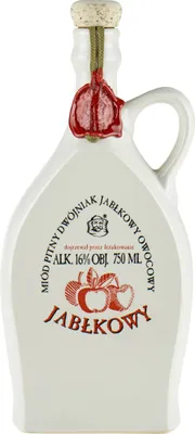 Produktbild von Jabłkowy-Dwójniak-Honig (Halber) 0,75L im Steinzeuggefäß | Met Honigwein Metwein Honigmet | 750 ml | 15% Alkohol | Polnische Produktion | Geschenkidee | 18+
