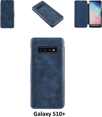 Produktbild von Samsung Galaxy S10+ Card holder Blue Book type case for Galaxy S10+ Magnetic closure