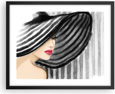 Produktbild von Gerahmtes Poster - Schwarzer Rahmen - frau stil mode - 50x40 cm - Wand Bild - Wanddeko - Wandbilder - Kunstposter - Wandposter - Bilderrahmen - Bilder - Kunstdruck - Wandbild - P2BAA50x40-3926