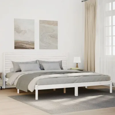 Productafbeelding van Maison Exclusive - Verlengd bedframe zonder matras, wit, 180 x 210 cm, massief hout