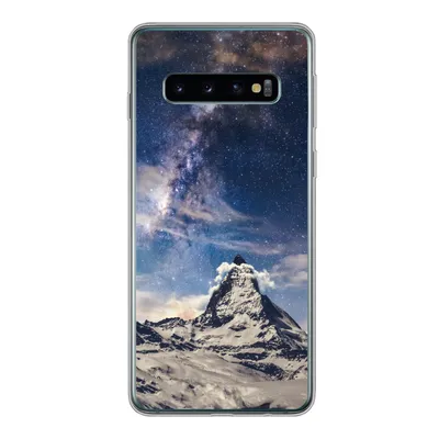 Produktbild von MuchoWow® Handyhülle Schutzhülle Hülle für Samsung Galaxy S10 Berge - Sterne - Universum - Jungen - Mädchen - Kinder Silikon Softcase Handy Hülle - Handytasche
