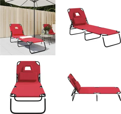 Produktbild von vidaXL Sonnenliege Klappbar Oxford Gewebe & Pulverbeschichteter Stahl - Sonnenliege - Sonnenliegen - Gartenliege - Outdoor-Liege