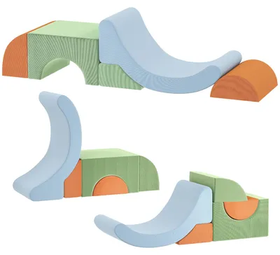 Produktbild von AIYAPLAY Schaumstoff Bausteine Kinder 5er Set Klettern Softbausteine Bunt