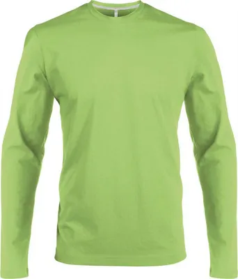 Produktbild von Kariban Herren Langarmshirt Longsleeve Long Sleeve T-Shirt Baumwolle, Größe:XL, Farbe:Lime