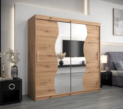 Obrázek produktu pro Šatní skříň ROZALIE - šířka 200 cm, dub artisan