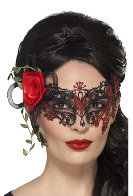 Imagen del producto de Smiffys - Máscara para disfraz, Día de los Muertos, para mujer, modelo SM304 (talla única), color