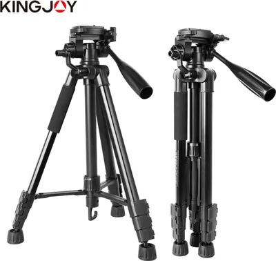 Produktbild von KINGJOY Metall VT-860 Leichte Halterung Fotografie Kamera Video Live Stativ Set schwarz