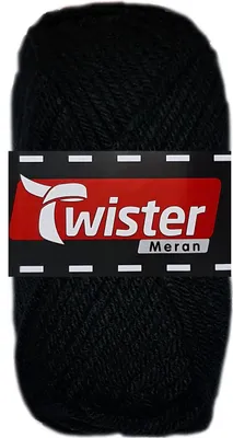 Produktbild von 100 Gramm Twister Meran aus 100 % Polyacryl 90 Schwarz