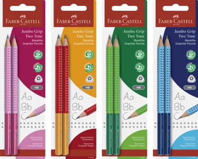 Produktbild von FABER-CASTELL Bleistift Jumbo Grip Two Tone 2xBS BK