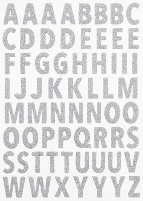 Produktbild von Glitzer-Sticker "Buchstaben" Silber