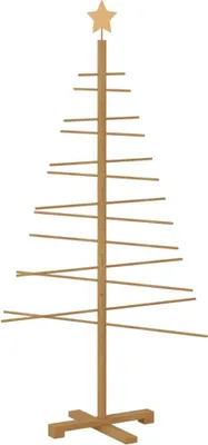Immagine prodotto di vidaXL Albero di Natale in legno con supporto Marrone 150 cm Bamboo