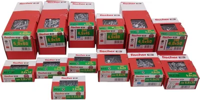 Produktbild von fischer Power Fast Spanplattenschrauben Holzschrauben verzinkt Vollgewinde PZ, Größe:4.5x45 (500 Stück)
