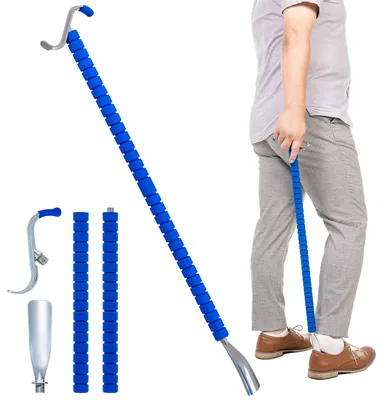 Obrázok produktu pre Nastaviteľný pomôckový nástroj na obúvanie a obliekanie – dĺžka 46 cm až 78 cm – ideálne pre seniorov