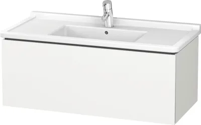 Produktbild von Waschtischunterbau L-CUBE 469x1020x408mm weiß supermatt weiß supermatt