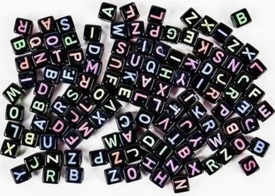 Image de Perles ABC noires - Fandy