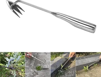 Produktbild von Famanu Unkrautstecher - Edelstahl, ergonomisch, vielseitig - 34,5 cm