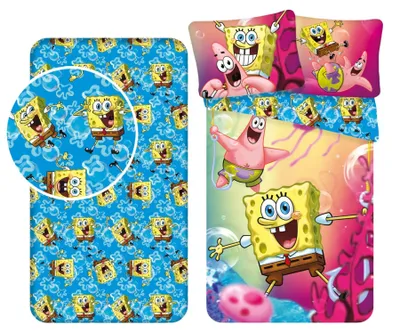 Produktbild von SpongeBob-Bettbezug + Spannbetttuch