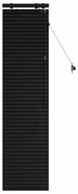 Zdjęcie produktu dla vidaXL Żaluzja, czarna, 50 x 160 cm, rama 35 mm, wykonana z litego drewna paulowni