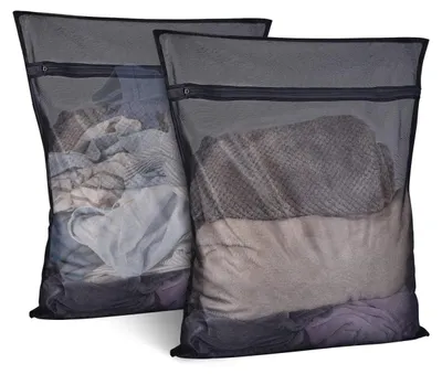Waschbeutel 3er-Set 60 x 80 cm aus Polyester, schwarz