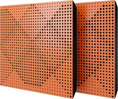 Produktbild von 6er-Set Akustikpaneele WILDS Samt 50x50x5 cm, Kirschbaum/Beige
