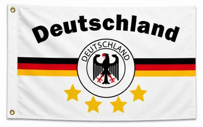 Produktbild von Flagge DEUTSCHLAND 17 4 Sterne 90 x 150cm, Stoffgewicht ca. 100 g/m² -Fahne- Hissfahne- Hissflagge - Sturmflagge -zum hissen - keine billige Chinaqualität!