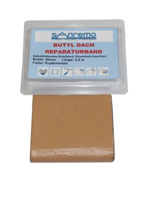 Immagine prodotto di Sanremo DACH nastro di riparazione grondaia nastro butilico autoadesivo colori rame 50mm x 2m