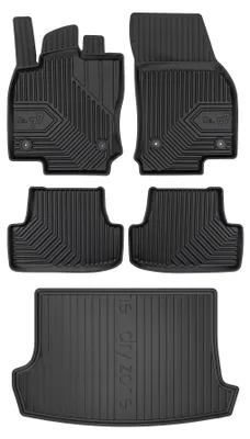 Obrázek produktu pro Autokoberce 3D TPE + vana kufru DryZone pro: Volkswagen T-Roc I 2017-2025 SUV 5 ks