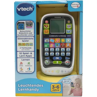 Produktbild von VTech Leuchtendes Lernhandy, 3 Jahr(e), Mit Ton, Batterien erforderlich, AA, Mehrfarbig, Pink