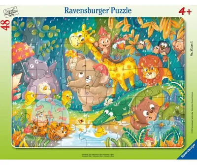 Obrázek produktu pro Puzzle - Zvířata z džungle 48 dílků